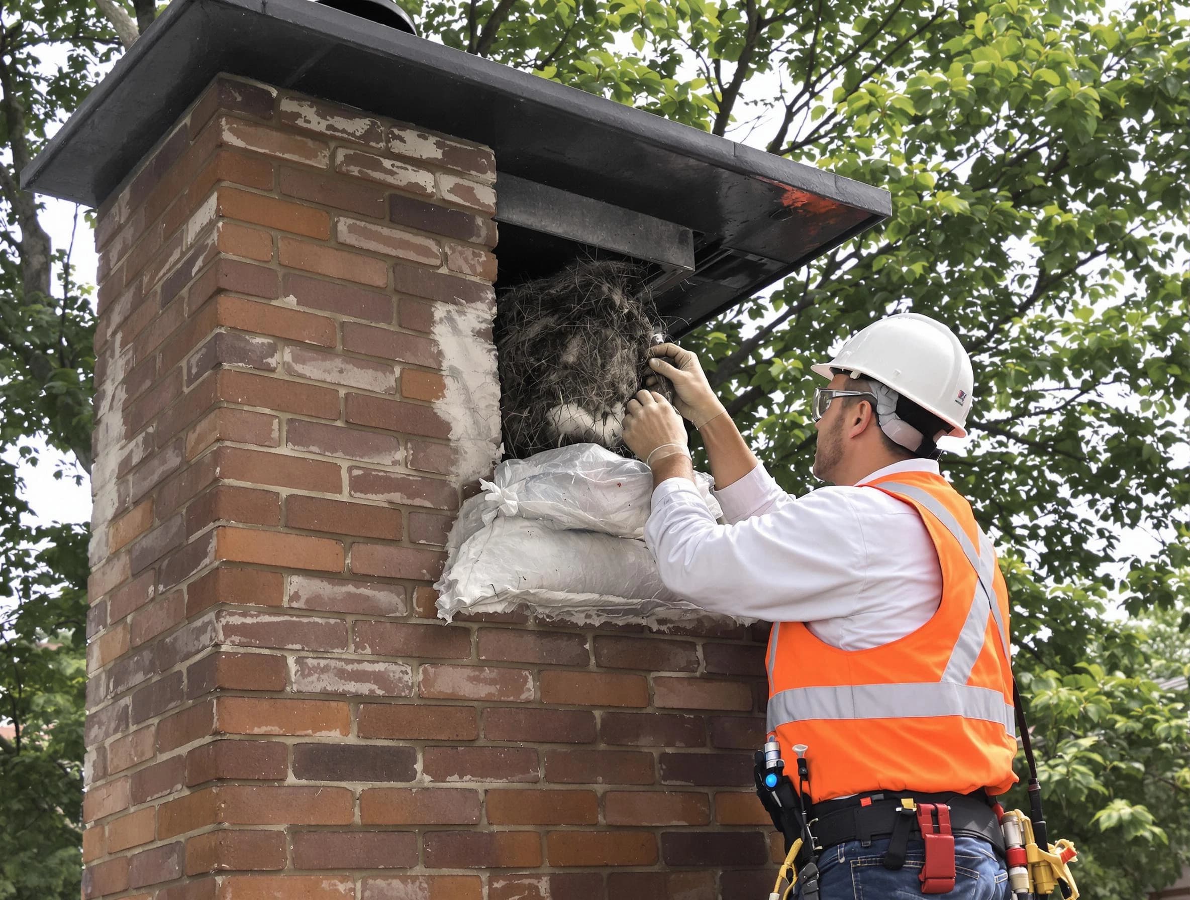 Humane removal of debris and animals by Birmingham Chimney Sweep in Birmingham, AL