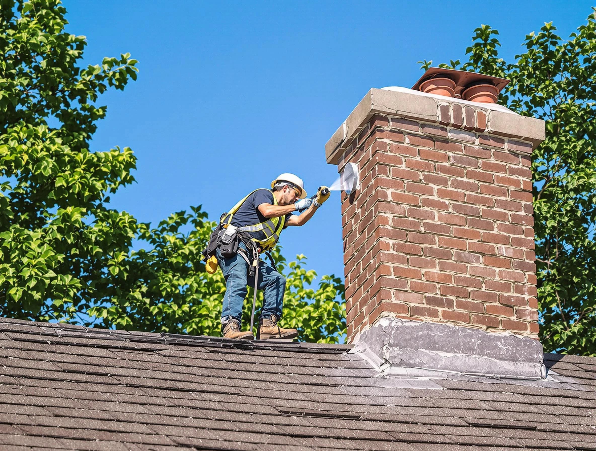 Birmingham Chimney Sweep performing an inspection with advanced tools in Birmingham, AL