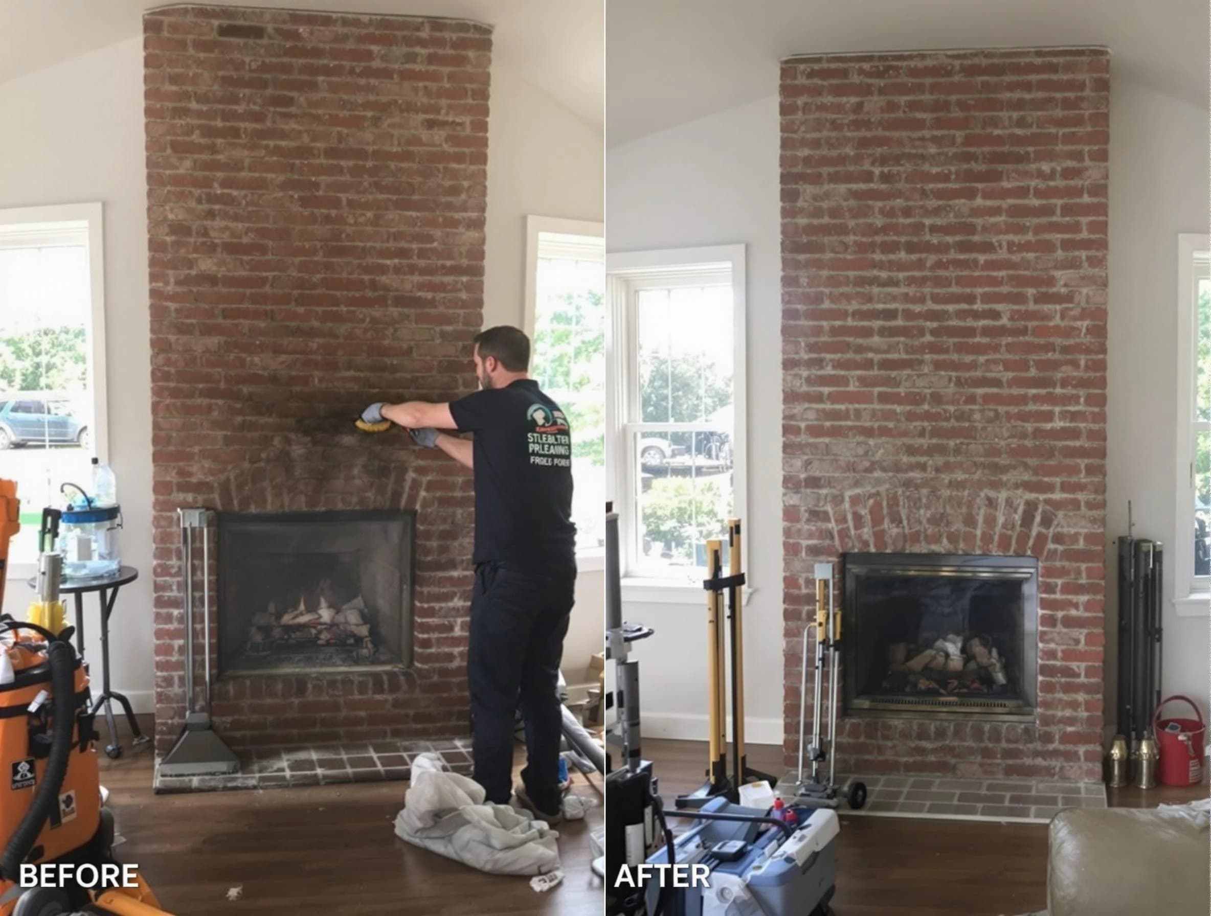 Finished chimney sweeping service by Birmingham Chimney Sweep in Birmingham, AL